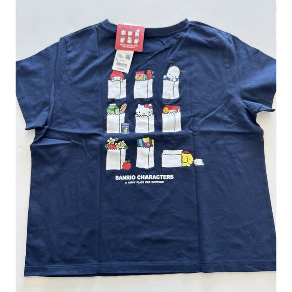 Sanrio Characters Supermarket UNIQLO UT T-Shirts NAVY - Picture 1 of 3